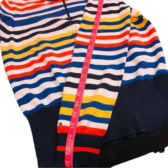 Y2K Tommy Hilfiger Stripped Mock Neck Sweater - Picture 9 of 12